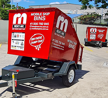 Mobile skip bin for council waste management